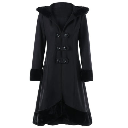 Miximx Fashion Women Solid Double Breasted Button Front Style Plus Size Coat Tops - Gifts for Women Fashion Women Solid a-a#2289 Winter Clothes for Wo