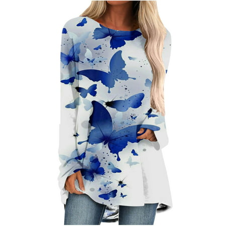 Sentmoom Sweatshirt for Women Trendy  Temperament Relaxed Tops O-Neck Solid Relaxed Sweatshirts Long-Sleeve Pullover Cute Tshirt Temperament Oversized
