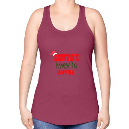 Santas Favorite Umpire Style 1136# - Christmas -Racerback Tank
