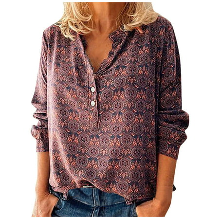 Sentmoom Ladies Tops and Blouses  Polka Dots Printed Top Long-Sleeves Sheer Mesh Pullover Top Crew Neck Solid Casual Shirt Tunic Regular Tops Solid Fi