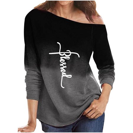 Sentmoom Blouses for Women Business Casual   Paisley Tee Tops O-Neck Tie Dye Printed Pullover Long-Sleeve Tunic Cute Tee Shirt Basic Oversized Tshirt 
