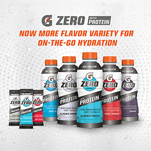 Gatorade Zero with Protein, 10g Whey Protein Isolate, Zero Sugar, Electrolytes, 3 Flavor Variety Pack, 16.9 Fl Oz, 12 Pack thumbnail