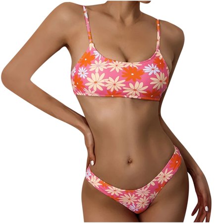 Fiudx Fashion Women Split Swimsuit Show Waist Stripe Sexy Bikini New 1136