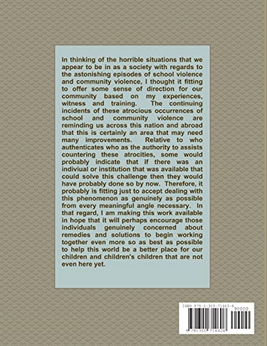 Countering the ABC S of School Violence: a Cultural Challenge (Paperback) thumbnail