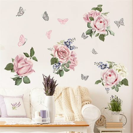 DDgui New Upgraded Peony Flower Pattern DIY Wall Decoration Decal Self-Adhesive PVC Sticker Mural DDgui LFF220922-5797