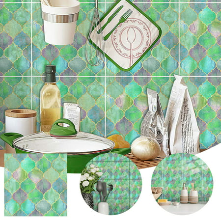 Usupdd New Fashion Colorful Fish Shape Tile Stickers Kitchen Bathroom Wall Decoration Usupdd WBB220912-5509