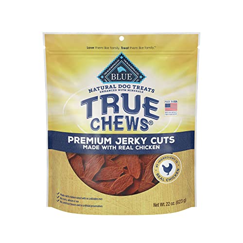 Blue Buffalo True Chews Premium Jerky Cuts Natural Dog Treats  Chicken  22 Oz Bag