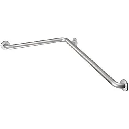 Moen 8994 24-Inch X 36-Inch L-Shaped Bathroom Grab Bar  Peened