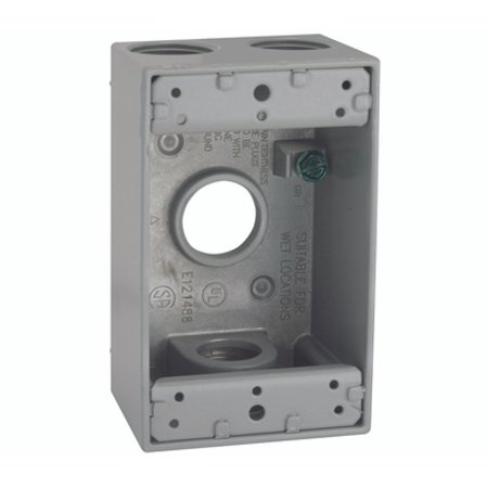 Hubbell 5330-0 Bell Gray Water Proof 1 Gang Box 2 Inch Deep 4-3/4 Out