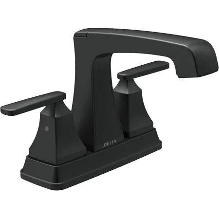MORI 2564-BLMPU-DST Two Handle Lavatory Faucet-Metal Pop-up Centerset  Matte Black