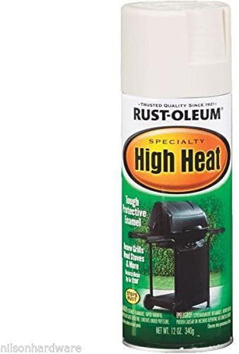6 Pk 12 Oz White Satin RustOleum High Heat Spray Paint Enamel 7751-830