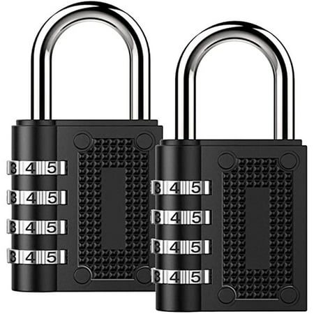 Z#4723，2Pcs Combination Padlock Long Shackle Lock 4 Digit Resettable Combination Lock，P#4723 PG6