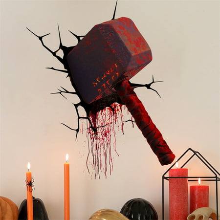 Halloween Decoration Wall Stickers Skull Stickers Halloween Hammer Stickers Ljddg#1253 Fall Decor Halloween Decoration Wall