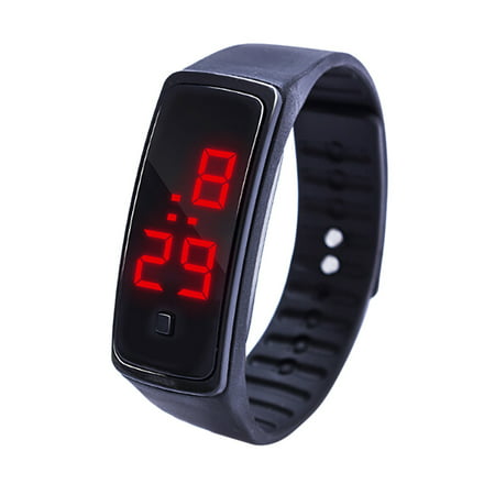 Usupdd LED Digital Display Bracelet Watch Children S Students Silica Gel Sports Watch Usupdd WDD220815-7681