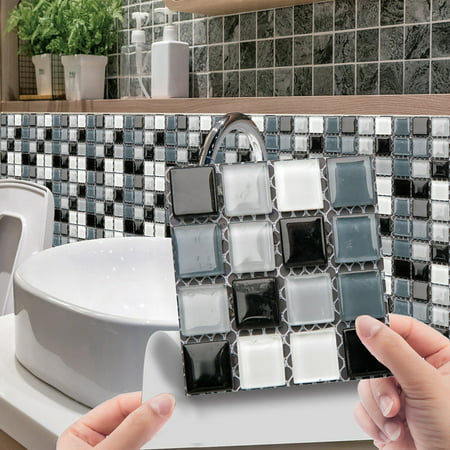 10pc 3D Crystal Tile Stickers DIY Waterproof Self-Adhesive Wall Stickers USLJ9-4542 2022 Clearance FALL WREATHS 10pc 3D Crystal