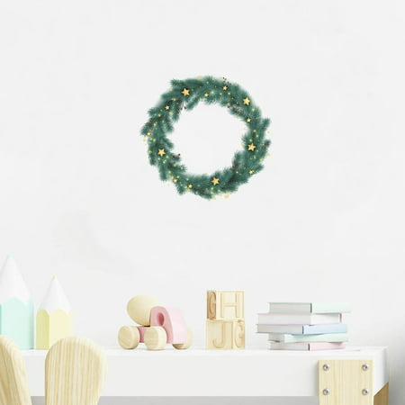 Usupdd New Fashion New Christmas Wreath Stickers Santa Claus Glass Window Wall Decoration Wall Stickers Usupdd WBB220912-8775