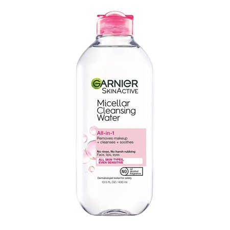 Garnier SkinActive Micellar Water for All Skin Types  Facial Cleanser & Makeup Remover  13.5 Fl. Oz  1 Count (Packaging May Vary)
