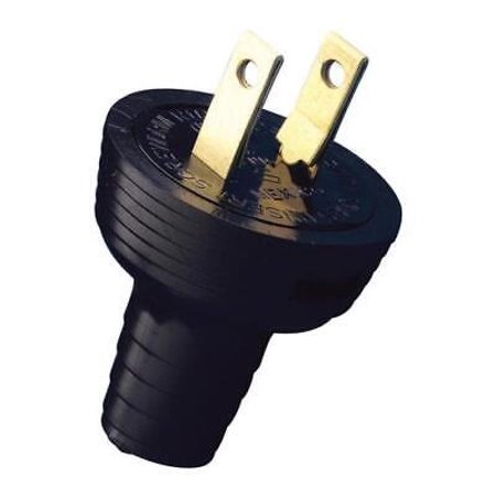 Leviton 010-48642-02E Residential Non-Polarized Round Plug  Black