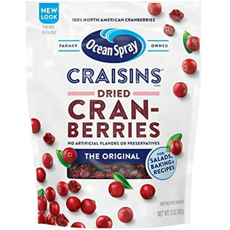 Ocean Spray Craisins Dried Cranberries  Original  12 Ounce (Pack of 12)
