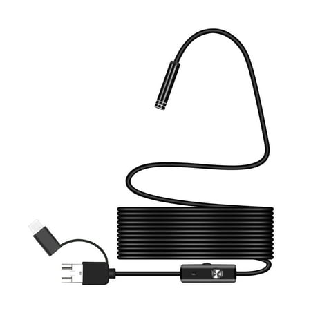 MIANHT 3in1 Android USB Type-C Endoscope Inspection 7mm Camera 6 LED HD Waterproof - 2022 3in1 Android USB N-#9545