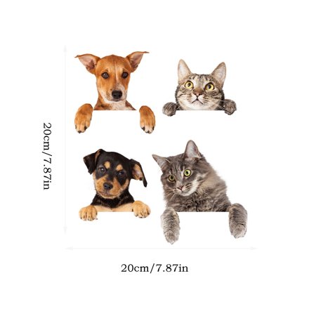 FengLS Cat and Dog Creative Switch Wall Stickers Removable Wall Stickers Decoration 09-Kitchen-12A#4742 Home Kitchen MYFCat and Dog