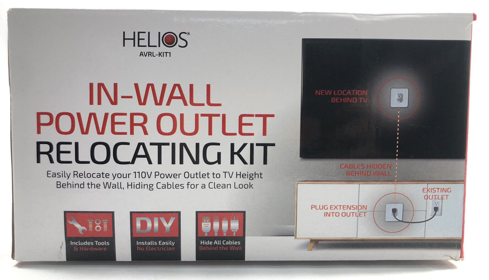 Metra - Helios in-Wall Power Outlet Relocation Kit - Multi