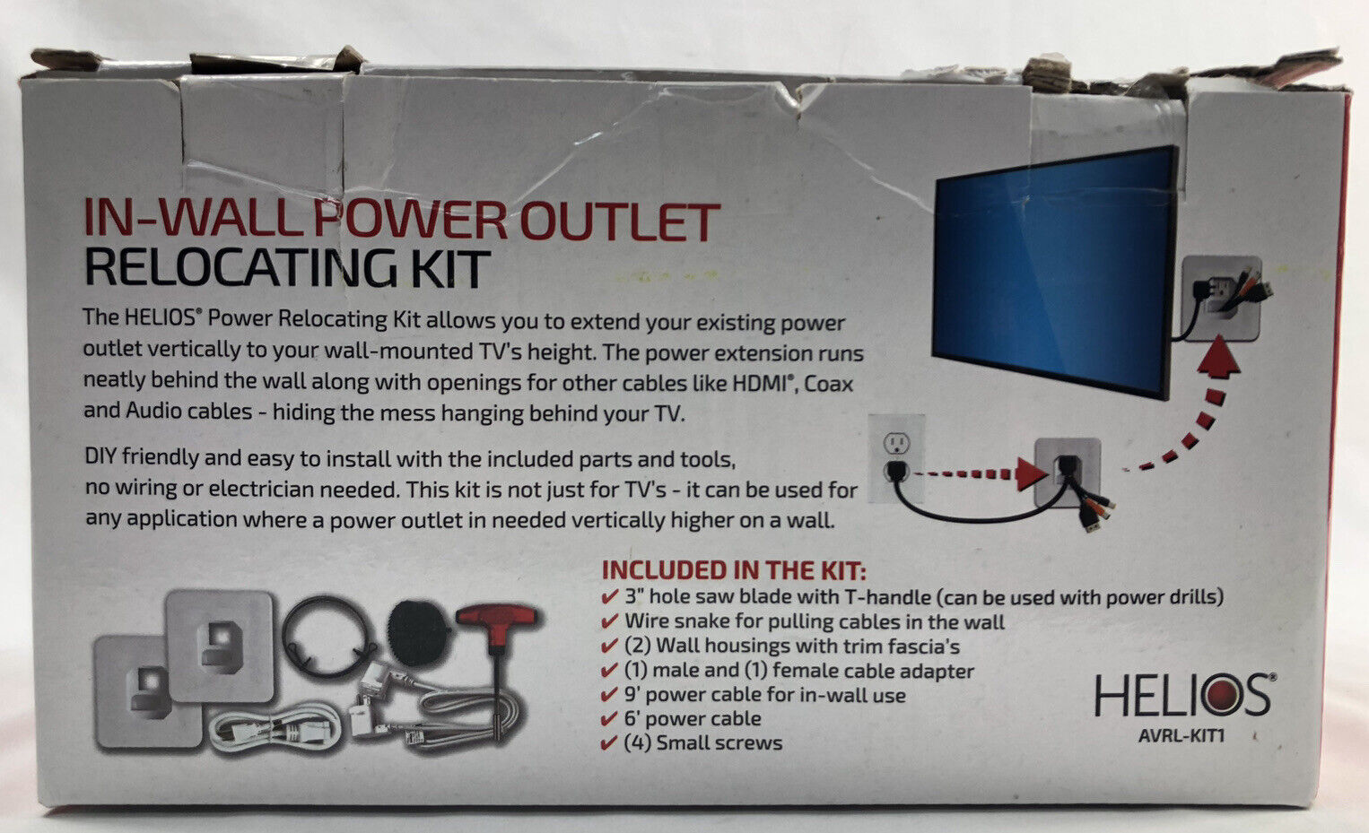 Metra - Helios in-Wall Power Outlet Relocation Kit - Multi