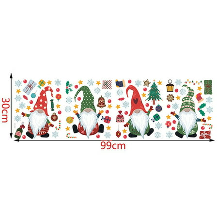 2022 Newest Christmas Wall Sticker Self-adhesive New Faceless Doll Refrigerator Sticker LJ-C#4722 Christmas Wall Sticker