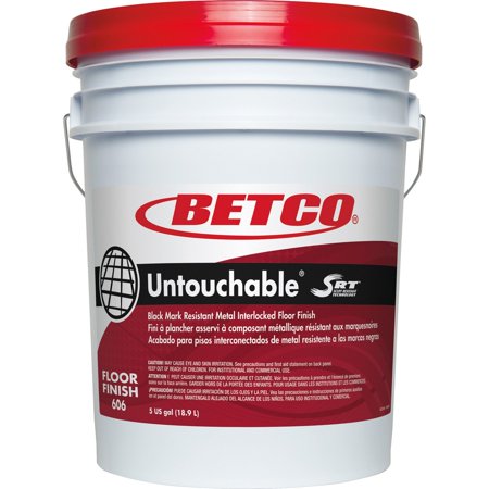 Betco Untouchable SRT Floor Finish - Concentrate Liquid - 640 Fl Oz (20 Quart) - Mild Scent - 1 Each - White Clear | Bundle of 5 Each