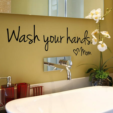 DDgui New Upgraded Wash Your Hands Mom Home Decor Wall Sticker Decal Bedroom Vinyl Art Mural DDgui LBB220921-4890