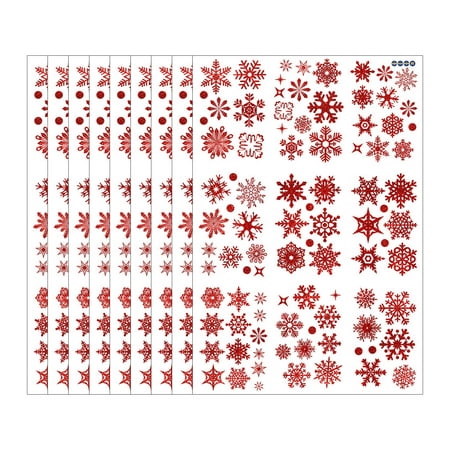 Usupdd Christmas Snowflake Electrostatic Wall Stickers Holiday Gold Powder Stickers UsupddWFF220811-4723