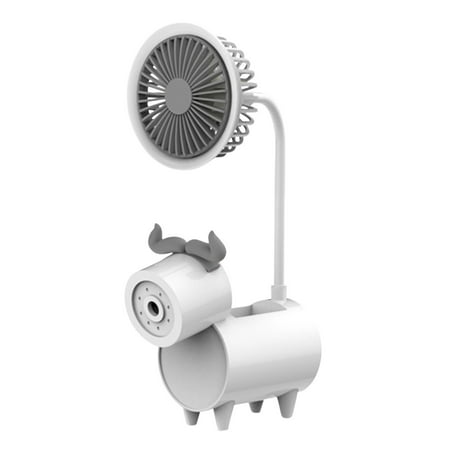 FengLS Fun Fan Student Pen Holder Fan Pencil Sharpener Fan Multi-function Fan Cartoon USB 09-Home MM-19A#5797 Home MYFFun Fan Student