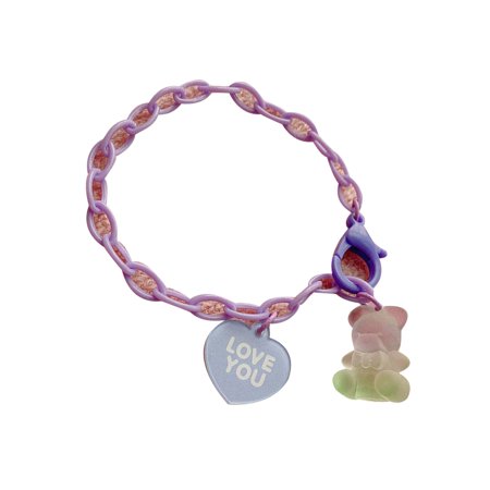 Colorful Bear Bracelet Lovely Gummy Bear Bracelet Adjustable Chain for Girls