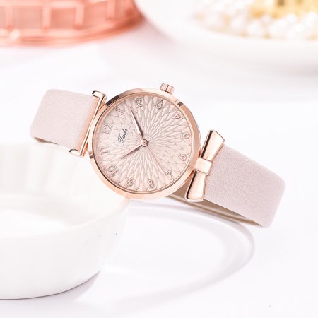 Usupdd Women Watches Bracelet Set Flowers Ladies Bracelet Watch Casual Leather Quartz Usupdd WAA220815-7263