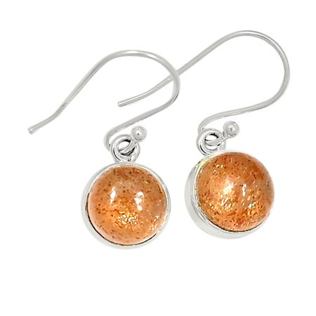 Natural Sunstone - Madagascar 925 Sterling Silver Earring Jewelry ALLE-9332