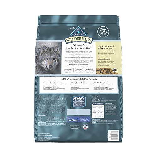 Blue Buffalo Wilderness Natural High-Protein Adult Dog Dry Food  Chicken Recipe  13-lb thumbnail
