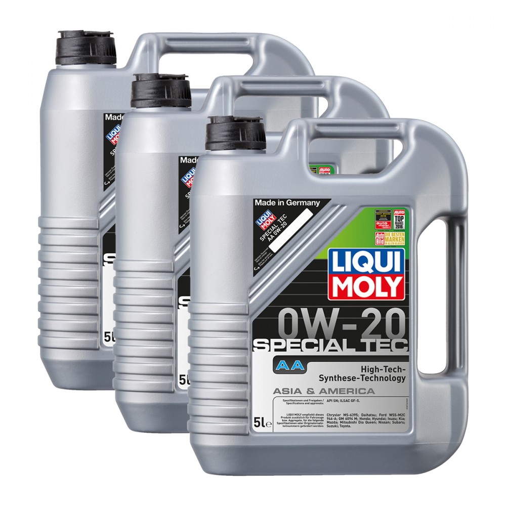 3x Liqui Moly 9734 Special Tec AA 0W-20 Motoröl API SN Ilsac Gf-5 Toyota KIA 5