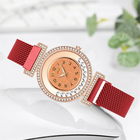 Usupdd LINJIE Ladies Fashion Quartz Watch Stainless Steel Strap Watch Analog Watch Usupdd WDD220815-5797