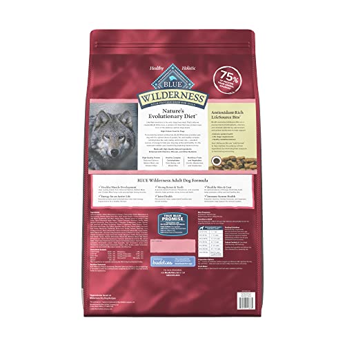 Blue Buffalo Wilderness Natural High-Protein Adult Dog Dry Food  Salmon Recipe  24 Lb thumbnail