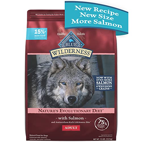 Blue Buffalo Wilderness Natural High-Protein Adult Dog Dry Food  Salmon Recipe  13-lb
