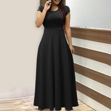 Tokmisa Women S Solid Color Colorful Summer Dress Short Sleeve Dresses Beach Casual Maxi Sundress 2312 Fashion