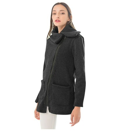 Miximx Womens Casual Jacket Coat Long Zipper Sweatshirt Outwear Tops - Gifts for Women Womens Casual Jacket a-a#6222 Winter Clothes for Women Female