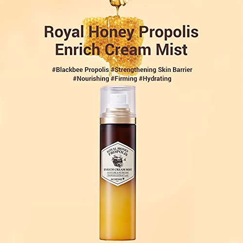 SKINFOOD Royal Honey Propolis Enrich Cream Mist 120ml, Facial Spray Mist with Honey Propolis for Instant Hydration and Moisturization, Face Hydrating thumbnail