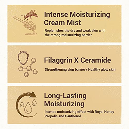 SKINFOOD Royal Honey Propolis Enrich Cream Mist 120ml, Facial Spray Mist with Honey Propolis for Instant Hydration and Moisturization, Face Hydrating thumbnail
