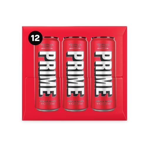 Prime Hydration Energy Drink with 200 Mg. of Caffeine and Electrolytes - Tropical Punch (12 Drinks / 12 Fl. Oz. Each) thumbnail