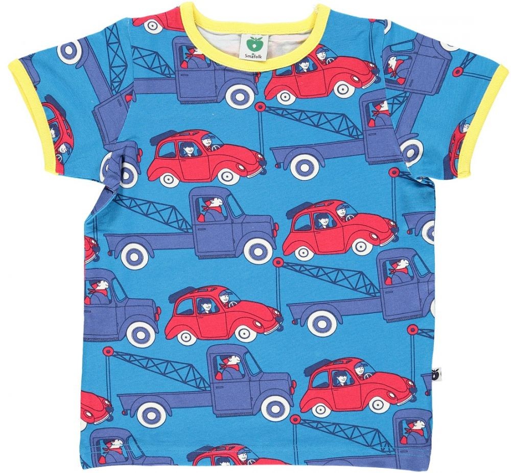 T-shirt Abschleppauto Blau 52-5104-004 Von Smafolk Aus Dänemark: 74