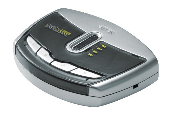 ATEN US421 4 Port USB Auto Switch Enables Four Computers to Share a Single USB Peripheral Device