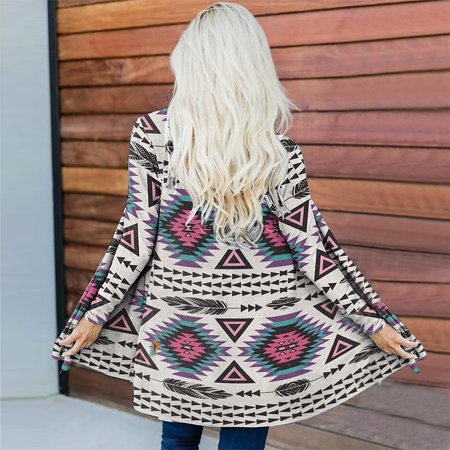 Tokmisa Fashion Women S Tribe Folk-custom Printing Casual Long-sleeved Cardigan 2292 Fashion