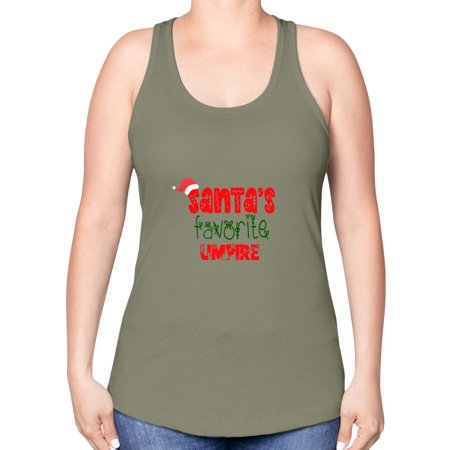 Santas Favorite Umpire Style 1136# - Christmas -Racerback Tank