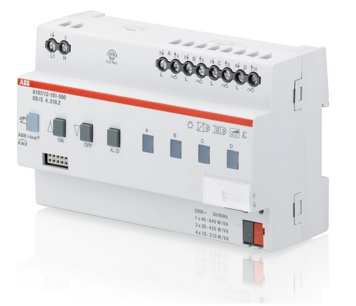 ABB 6197/12-101-500 Universal-Dimmaktor 4f 210Va Bussystem 6197-0-0036 210W Steuerung Von Glühlampen